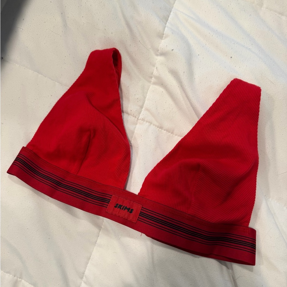 Red SKIMS bralette